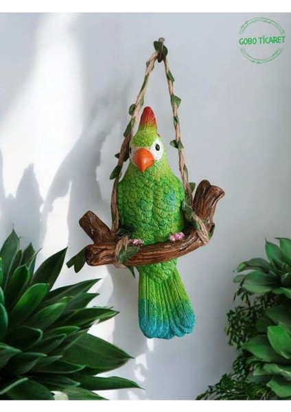 Goboticaret 3 Adet Dekoratif Sallanan Duvar ve Bahçe Süsü Kuş Biblo Farklı Renk Seçenekleri 13*9 cm fırsatları