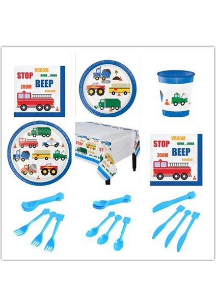 Banner 1 Adet Karikatür Arabalar Itfaiye Kamyonu Tema Doğum Günü Süslemeleri Çocuklar Parti Malzemeleri Tek Kullanımlık Sofra Banner Kağıt Tabak Bardak Bebek Duş (Yurt Dışından)