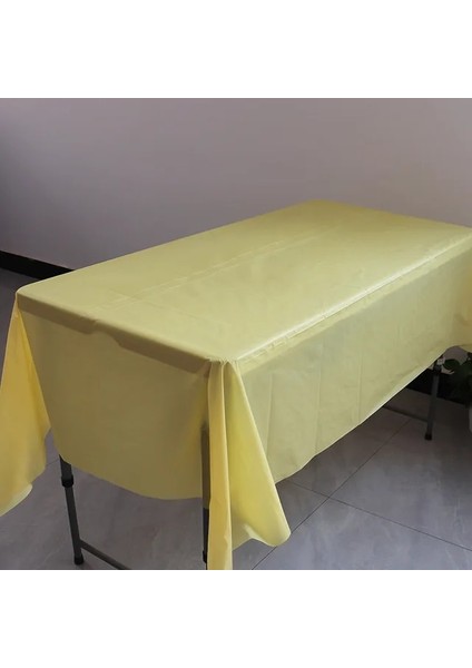 A-Sarı Parti Masa Örtüsü Tek Kullanımlık Masa Örtüsü Masa Örtüsü Masa Örtüsü Masa Örtüleri Düğün Doğum Günü Dikdörtgen Parti Ev Masa Örtüsü Boda (Yurt Dışından)