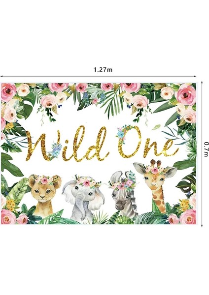 9 INÇPLATE10PCS Pembe Vahşi Bir Doğum Günü Partisi Balon Jungle Safari Parti Orman Dekorasyon Kızların Ilk 1. Doğum Günü Safari Jungle Parti Malzemeleri (Yurt Dışından)