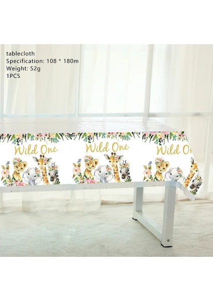 9 INÇPLATE10PCS Pembe Vahşi Bir Doğum Günü Partisi Balon Jungle Safari Parti Orman Dekorasyon Kızların Ilk 1. Doğum Günü Safari Jungle Parti Malzemeleri (Yurt Dışından)