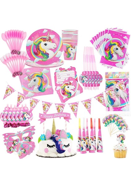 6 Adet Patlamış Mısır Kutusu Pembe Gökkuşağı Unicorn Parti Malzemeleri Afiş Kağıt Tabaklar Balonlar Peçete Hediye Çantası Sarıcı Bebek Duş Çocuk Doğum Günü Süslemeleri (Yurt Dışından) fiyatları