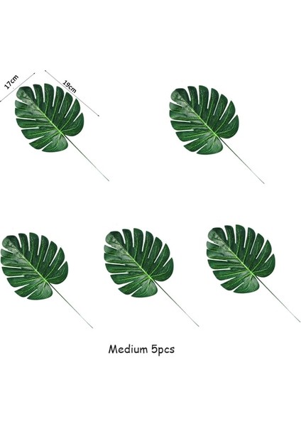 5 Adet 5 Adet Yapay Monstera Yapay Bitkiler Kaplumbağa Yaprakları Tropikal Palmiye Yaprakları Yaz Orman Teması Ev Hawaii Düğün Dekor Için (Yurt Dışından)