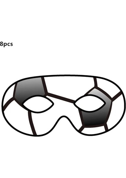 8 Adet Maske 108*180 cm Futbol Masa Örtüsü Parti Malzemeleri Tek Kullanımlık Plaka Sofra Parti Doğum Günü Partisi Dekoru Çocuklar Çocuk Futbol Parti Kaynağı (Yurt Dışından)