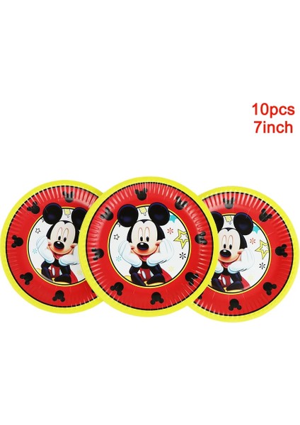 Kürdan FLAG-24PCS Karikatür Mickey Mouse Tema Çocuk Parti Dekorasyon Doğum Günü Şapkası Boys Kağıt Bardak Tabak Masa Örtüsü Balon Tek Kullanımlık Malzemeler (Yurt Dışından) modelleri