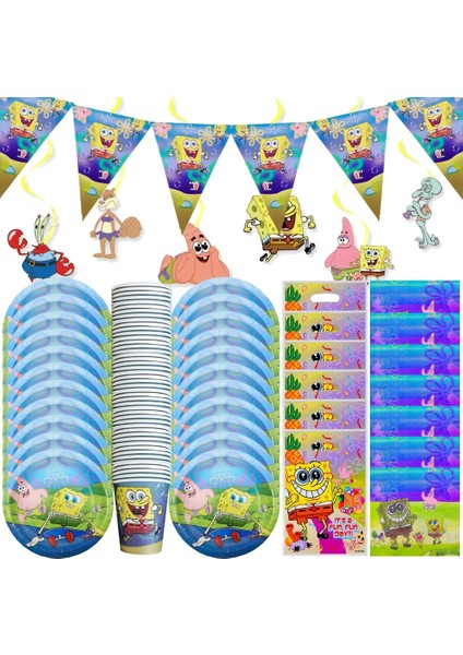 Şeker Kutusu-6pcs Ücretsiz Özelleştirme Sünger Bob Tema Arka Plan Parti Malzemeleri Doğum Günü Banner Lateks Balon Dekorasyon Kek Topper Çocuk Oyuncakları (Yurt Dışından) fiyatları