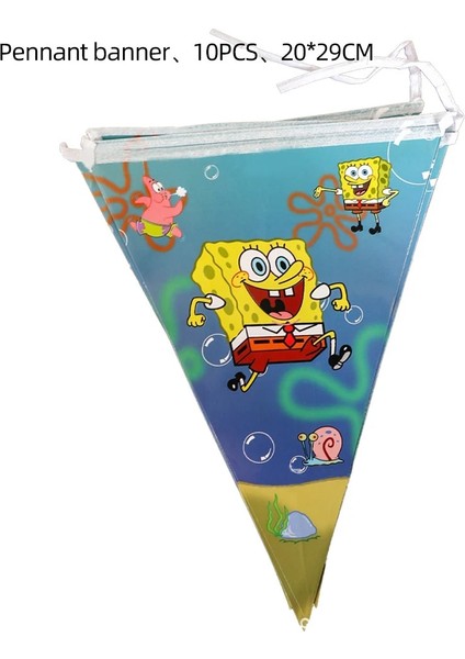 Şeker Kutusu-6pcs Ücretsiz Özelleştirme Sünger Bob Tema Arka Plan Parti Malzemeleri Doğum Günü Banner Lateks Balon Dekorasyon Kek Topper Çocuk Oyuncakları (Yurt Dışından) modelleri