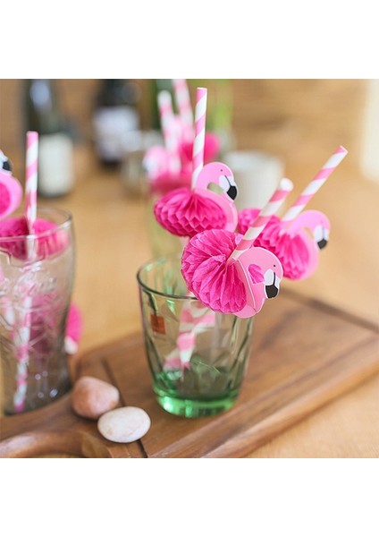 Mavi 10 Adet 10/20 Adet 3D Flamingo Pipet Orman Kağıt Saman Yaz Havuz Partisi Malzemeleri Düğün Dekor Yetişkin Pembe Mavi Flamingo Pipet (Yurt Dışından)