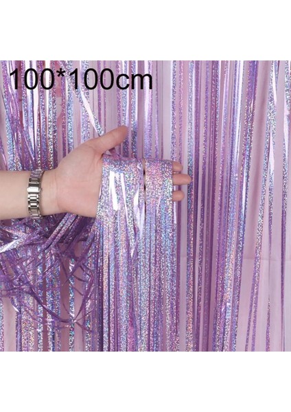 Mavi 100 x 100 cm Glitter Saçaklar Metalik Perde Doğum Günü Partisi Düğün Zemin Dekor Parti Zemin Perdeleri Yetişkin Yıldönümü Dekoru (Yurt Dışından)