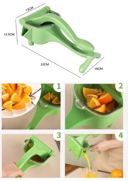 LISINYA174 Manuel Plastik Meyve Portakal Karpuz Limon Sıkacağı Kollu Sebze Suyu Sıkma Limonata Aparatı Aleti - 436147-1453