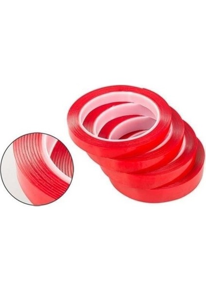 2 Metre Güçlü Yapışkanlı Çift Taraflı Slikon Pratik Şeffaf Bant