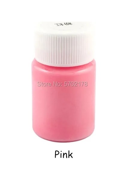 Pembe Floresan Su Bazlı Parlak Boya Sanat Pigment Vücut Boyama Su Geçirmez Karanlıkta Glow Toz Toz Gece Kaplama Dıy Boya (Yurt Dışından)