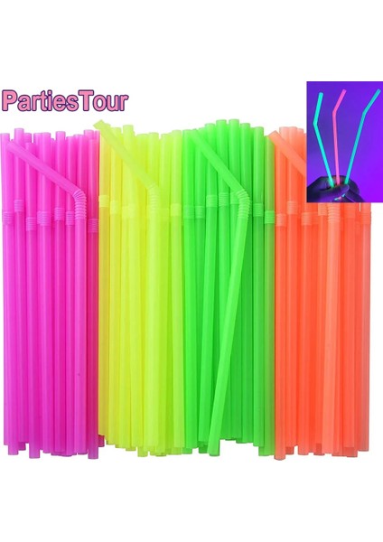 5 Adet Balonlar 1 Paket Neon Pipet Renkli Plastik Pipet 90'lar Neon Retro Parti Siyah Işık Parti Çocuklar Glow Doğum Günü Dekorasyon (Yurt Dışından) fiyatları