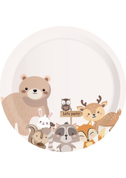 1 Adet Kek Bayrağı Woodland Hayvan Tek Kullanımlık Sofra Vahşi Orman Ayı Tilki Plaka Bardak Peçete Orman Safari Mutlu Doğum Günü Partisi Dekoru Çocuk Oğlan Kız (Yurt Dışından) fırsatları
