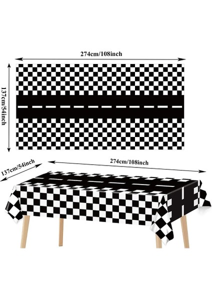 Derin Safir Damalı Yarış Arabası Parti Siyah Beyaz Damalı Bayrak Masa Örtüsü Yol Masa Örtüsü Yarış Pisti Masa Örtüsü Yarış Doğum Günü Partisi Dekoru (Yurt Dışından) modelleri