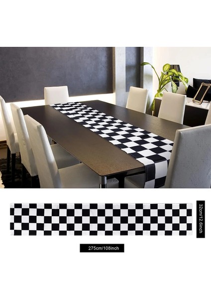 Derin Safir Damalı Yarış Arabası Parti Siyah Beyaz Damalı Bayrak Masa Örtüsü Yol Masa Örtüsü Yarış Pisti Masa Örtüsü Yarış Doğum Günü Partisi Dekoru (Yurt Dışından) fırsatları