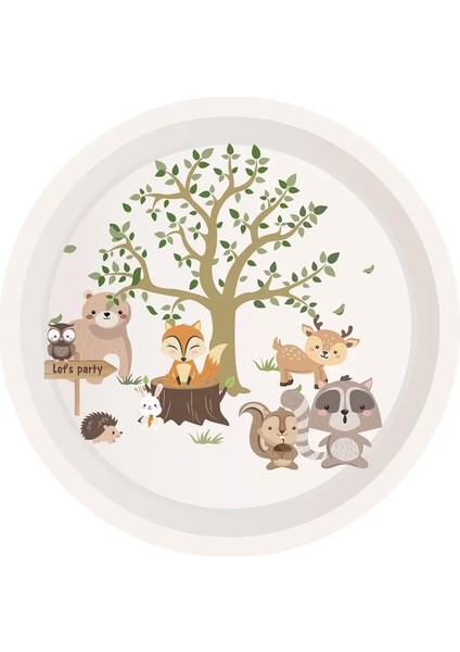 1 Adet Kek Bayrağı Woodland Hayvan Tek Kullanımlık Sofra Vahşi Orman Ayı Tilki Plaka Bardak Peçete Orman Safari Mutlu Doğum Günü Partisi Dekoru Çocuk Oğlan Kız (Yurt Dışından) indirimleri
