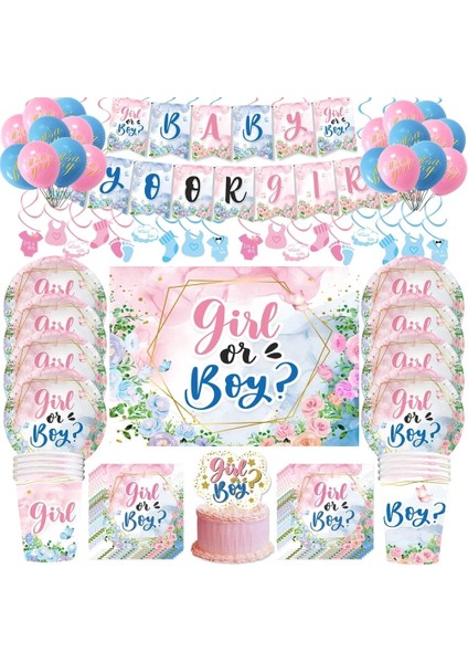 Caketopper 1 Adet Cinsiyet Ortaya Parti Süslemeleri Tek Kullanımlık Sofra Bebek Duş Kağıt Tabak Bardak Peçete Masa Örtüsü Erkek Veya Kız Parti Malzemeleri (Yurt Dışından) fiyatları