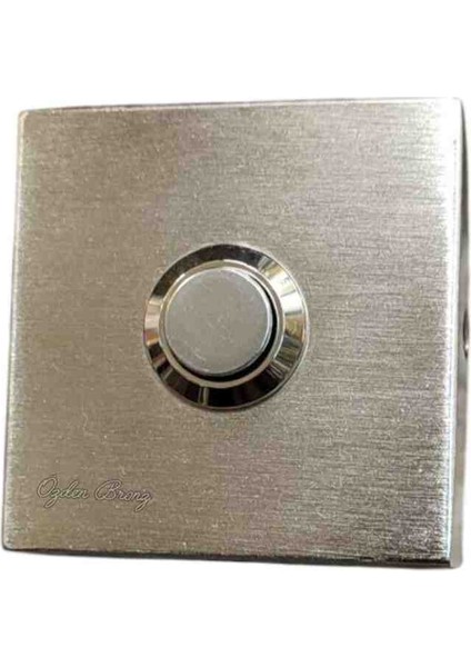 Kare Zil Butonu Krom 5 cm