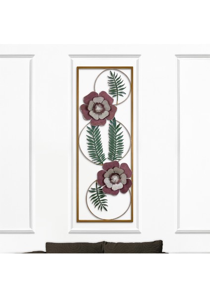 Menguen Modern Salon Duvar Dekorasyonu, Çiçekli Metal Duvar Süsü, Dekoratif Metal Tablo, Dekoratif Duvar Panosu, Mutfak Duvar Dekorasyon CH152-2