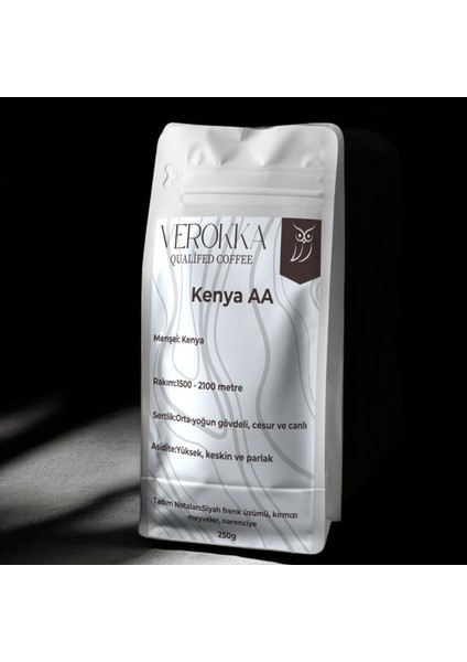 Kenya Aa Filtre Kahve – Yüksek Rakım, Yoğun Gövde, Meyvemsi Aroma – 250G