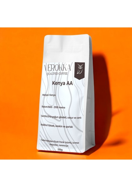 Kenya Aa Filtre Kahve – Yüksek Rakım, Yoğun Gövde, Meyvemsi Aroma – 250G