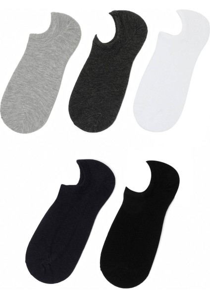 Sneaker 5 Lı Ptk-M 4pr Grı Multı Erkek 5'li Patik Çorap