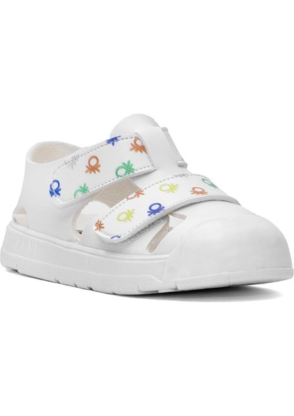 BN-1407 Bebe Erkek Çocuk Sandalet Beyaz