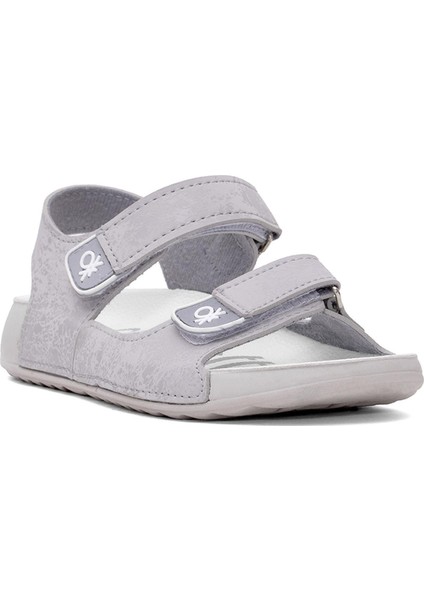 BN-1419 Filet Erkek Çocuk Düz Sandalet Gri