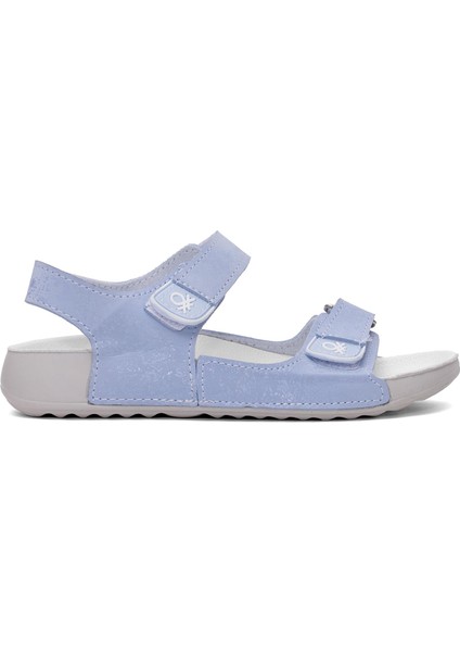 BN-1419 Filet Erkek Çocuk Düz Sandalet Mavi