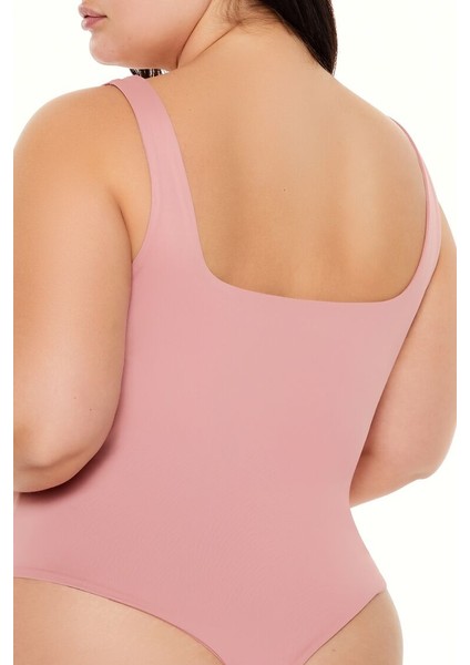 Plus Size Kare Yaka Bodysuit modelleri