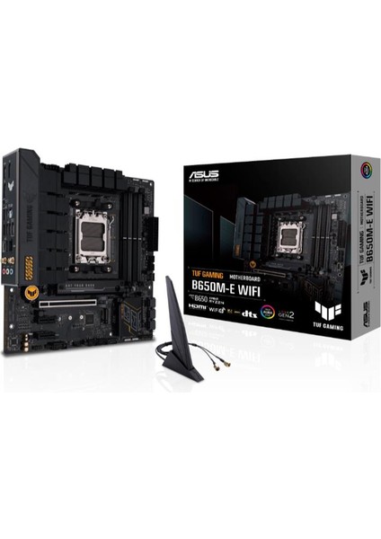 Tuf Gamıng B650M-E Wıfı Ddr5 6400MHZ 1xhdmı 2xdp 2xm.2 USB 3.2 Matx Am5 ( Amd Am5 7000 Serisi Işlemci Ile Uyumlu)