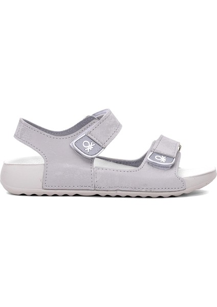 BN-1421 Patik Erkek Çocuk Düz Sandalet Gri