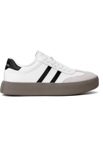 112230261 Samuel Erkek Deri Klasik Sneaker Beyaz