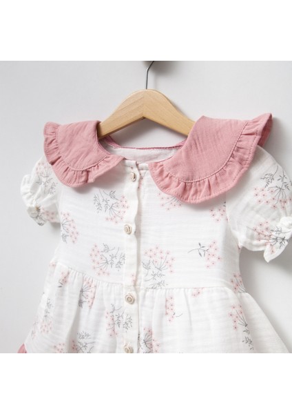Kız 1-4 Yaş Fırfırlı Müslin Elbise fırsatları