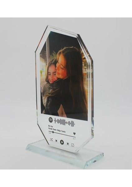 Kişiye Özel Spotify Konseptli Kristal Tasarımsal Plaket