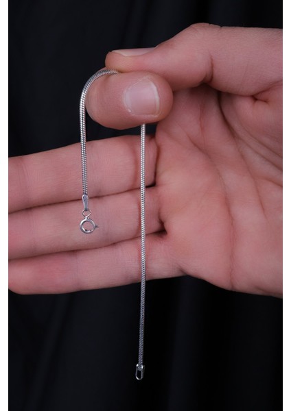 925 Ayar Gümüş 1,8 mm Yılan Zincir Model Bileklik