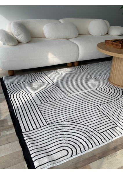 Salyangoz Desenli Kaymaz Dokuma Tabanlı Kilim