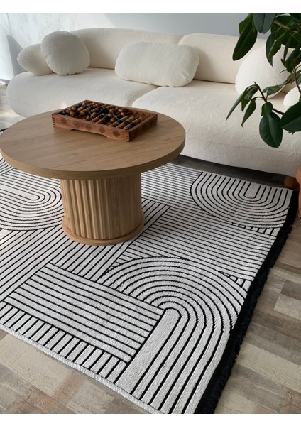 Salyangoz Desenli Kaymaz Dokuma Tabanlı Kilim