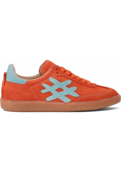 Rch088-M-Vade Kadın Deri Klasik Sneaker Turuncu