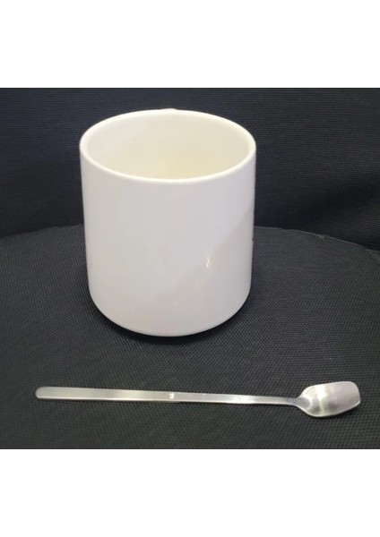 Porselen Kupa Bardak Mug Hediyelik Ürün Metal Kaşıklı Love Aşk Seni Seven 1 Adet