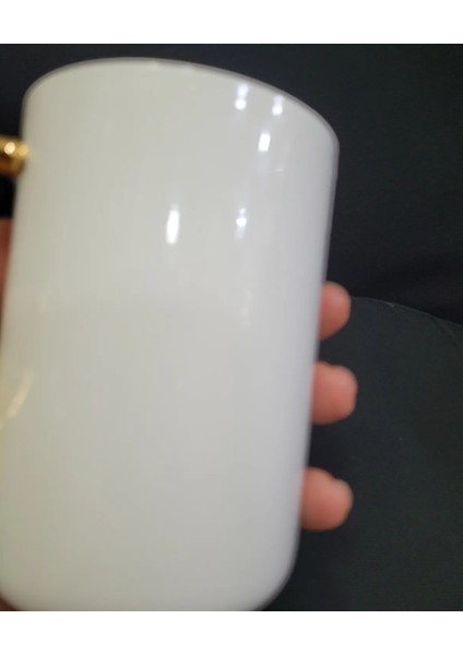 Porselen Kupa Bardak Mug Hediyelik Ürün Metal Kaşıklı Beyaz Gold Rose Sonsuza Dek 1 Adet