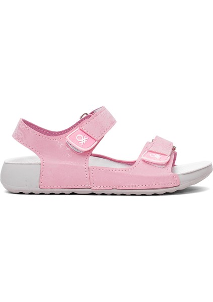 BN-1421 Patik Kız Çocuk Düz Sandalet Pembe
