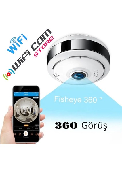 360 Görüşlü Smart Wifi Kamera Iç Mekan ve Asansör Kamerası