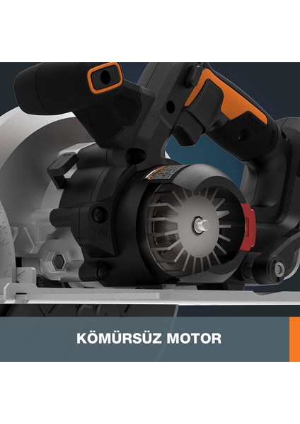 WX520.9 20VOLT 190 mm Kömürsüz Profesyonel Şarjlı Daire Testere (Akü Dahil Değildir)