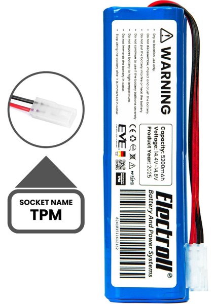 Trident Pro Max Uyumlu Batarya (ORJİNAL KAPASİTE) 5200mah Pil Robot Süpürge Bataryası Değişimi