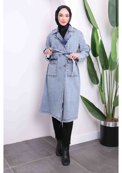 Mavi Kol Apoletli Kot Trenç