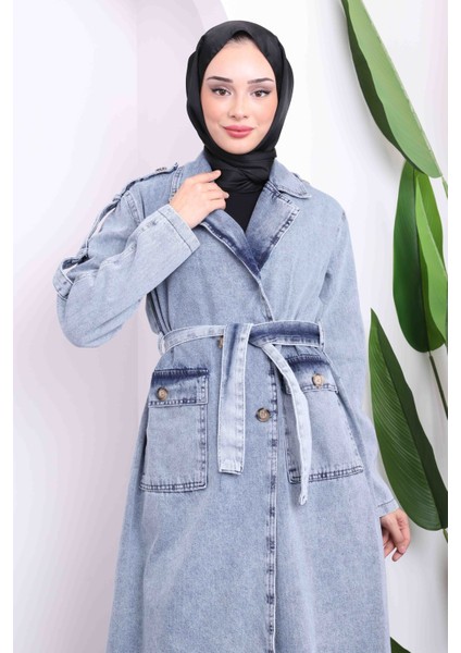 Mavi Kol Apoletli Kot Trenç fiyatları