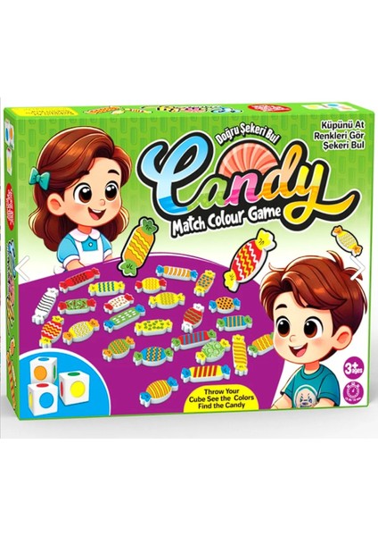 Candy Şeker Eşleştirme - Eğlenceli ve Eğitici Kutu Oyunu