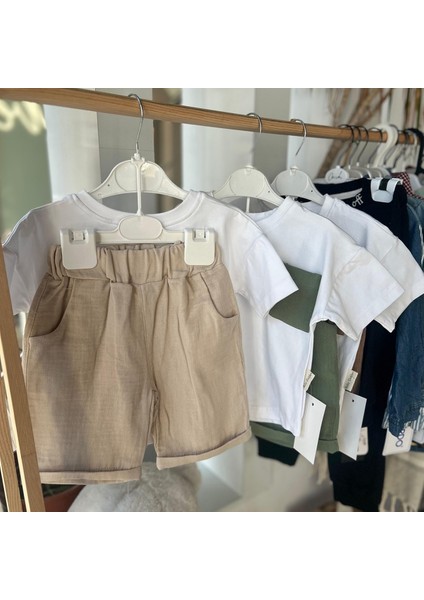 Erkek Çocuk 1-5 Yaş Kısa Kol Şortlu Basic Takım modelleri